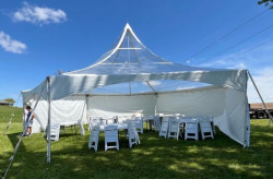 40’ Hexagon Clear Top Tent